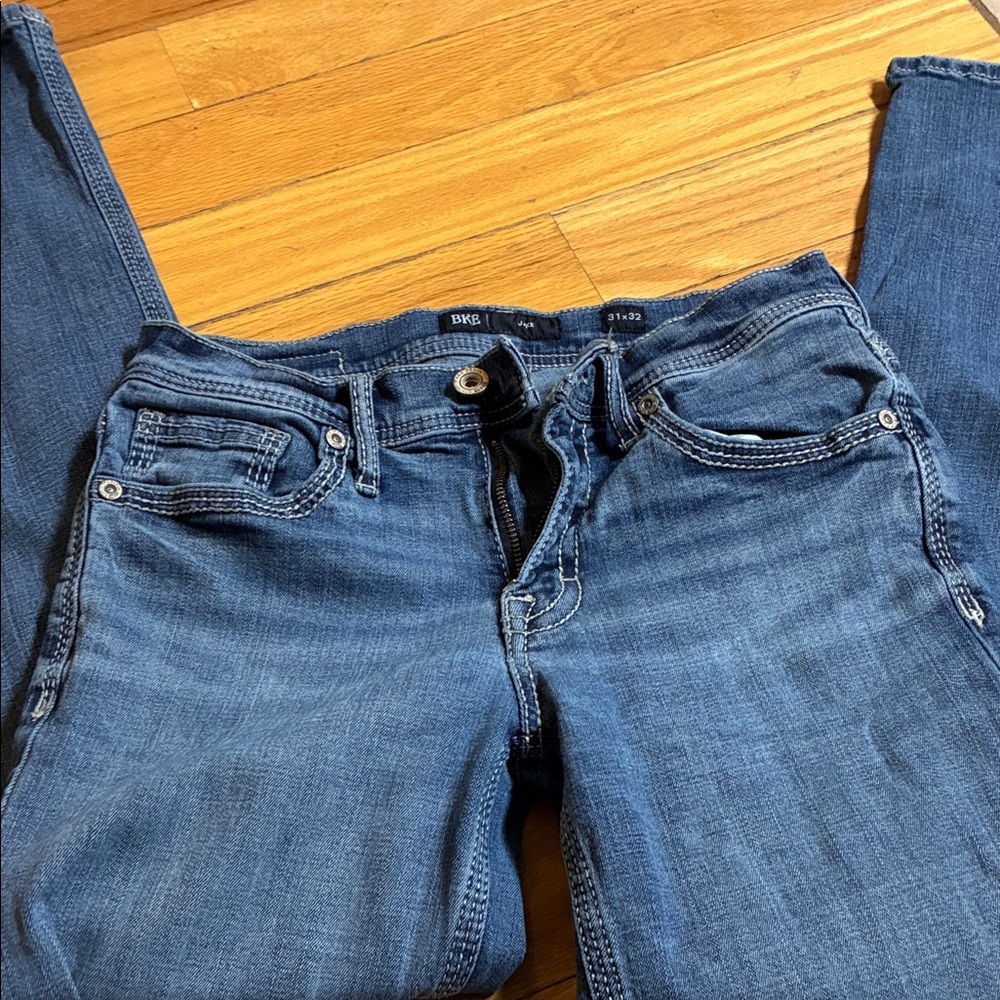 BKE Men's Straight Jeans in Blue